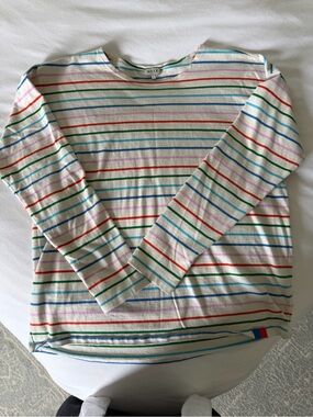 KULE Multicolor Striped Long-Sleeve Top - Cream Base